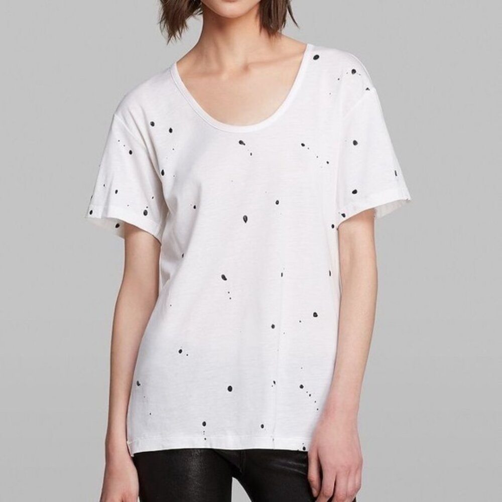 Rag & bone paint splatter scoop neck tee